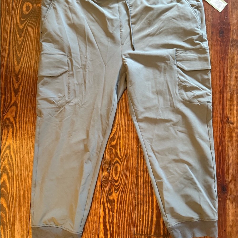 Brand New Gray Cargo Pants with Straight Leg Design